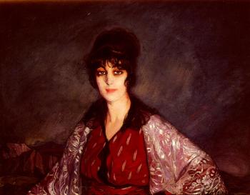 伊格納西奧 硃洛阿加 y 薩瓦萊塔 Picture of Lola with a Dress of White Flowers 伊格納西奧 硃洛阿加 y 薩瓦萊塔 Picture of Lola with a Dress of White Flowers